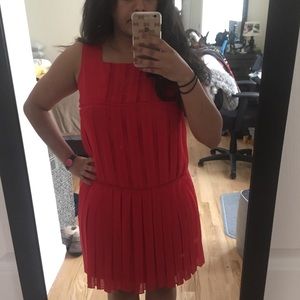 Loft red flapper boxy dress